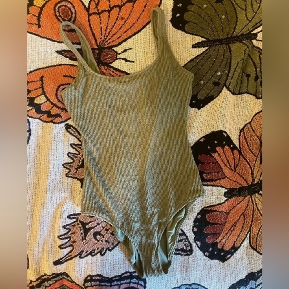Aerie Olive Green One Piece Swimsuit